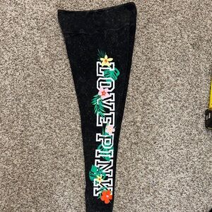 PINK Victoria's Secret Leggings with Floral Accents